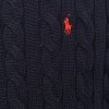 Ralph Lauren sweter męski bawełniany granatowy z wyrazistym splotem